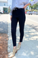 Active Basic | Active USA - 5-pockets Shape Skinny Ponte Mid-rise Pants, Black