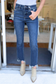VERVET by FLYING MONKEY - HIGH RISE FRAYED HEM KICK FLARE JEANS T5414