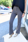 Active Basic | Active USA - Semi Flare Ponte Pants with Leather Belt