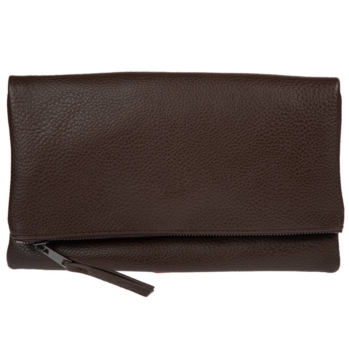 JNBFASHION.COM - Women's Vegan Leather Zipper Foldover Clutch Purse with Tass