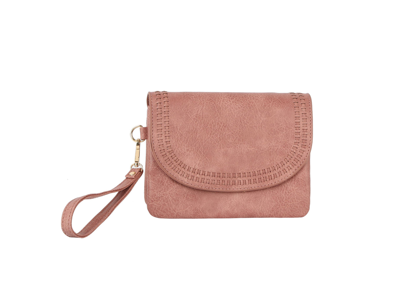 HR CORP - Metro Muse front flap whip-stitching detailed crossbody bag