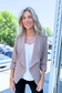 MOA COLLECTION - Casual Open Front Draped Solid Blazer Jacket, Black