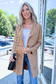 Active Basic | Active USA - Long Sleeve Front Two Zipper Detail Faux Suede Long Jacket
