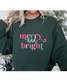 Merry & Bright Pink/Green, Sweatshirt