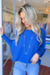THE PERFECT CASHMERE BLEND SWEATER, Royal Blue (IN STOCK)