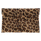 JNBFASHION.COM - Faux Fur Leopard Print Double Pocket Clutch