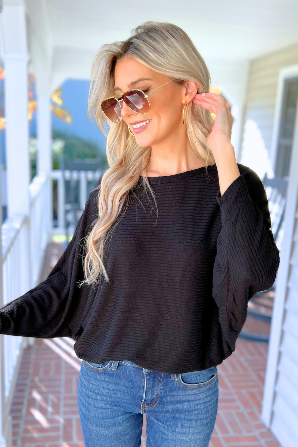 Kristen's New Favorite Dolman, Black   (SHIPS IN 1-2 WEEKS)