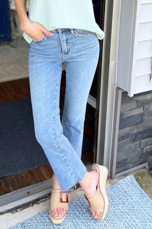 Lovervet by Vervet - High Rise Kick Flare Jean
