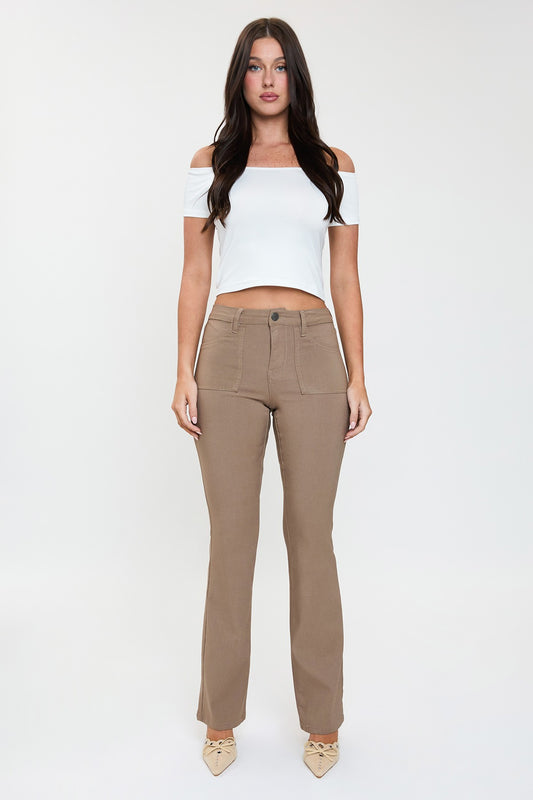 YMI Hyperstretch Bootcut Pants, Cocoa (SHIPS IN 2-3 WEEKS) (Copy)