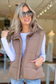 Blu Pepper - SOLID ZIP UP PUFFER VEST, MOCHA