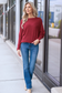THE PERFECT CASHMERE BLEND SWEATER, Bordeaux   (IN STOCK!)