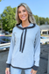 STACCATO - WAFFLE PULLOVER HOODIE TOP