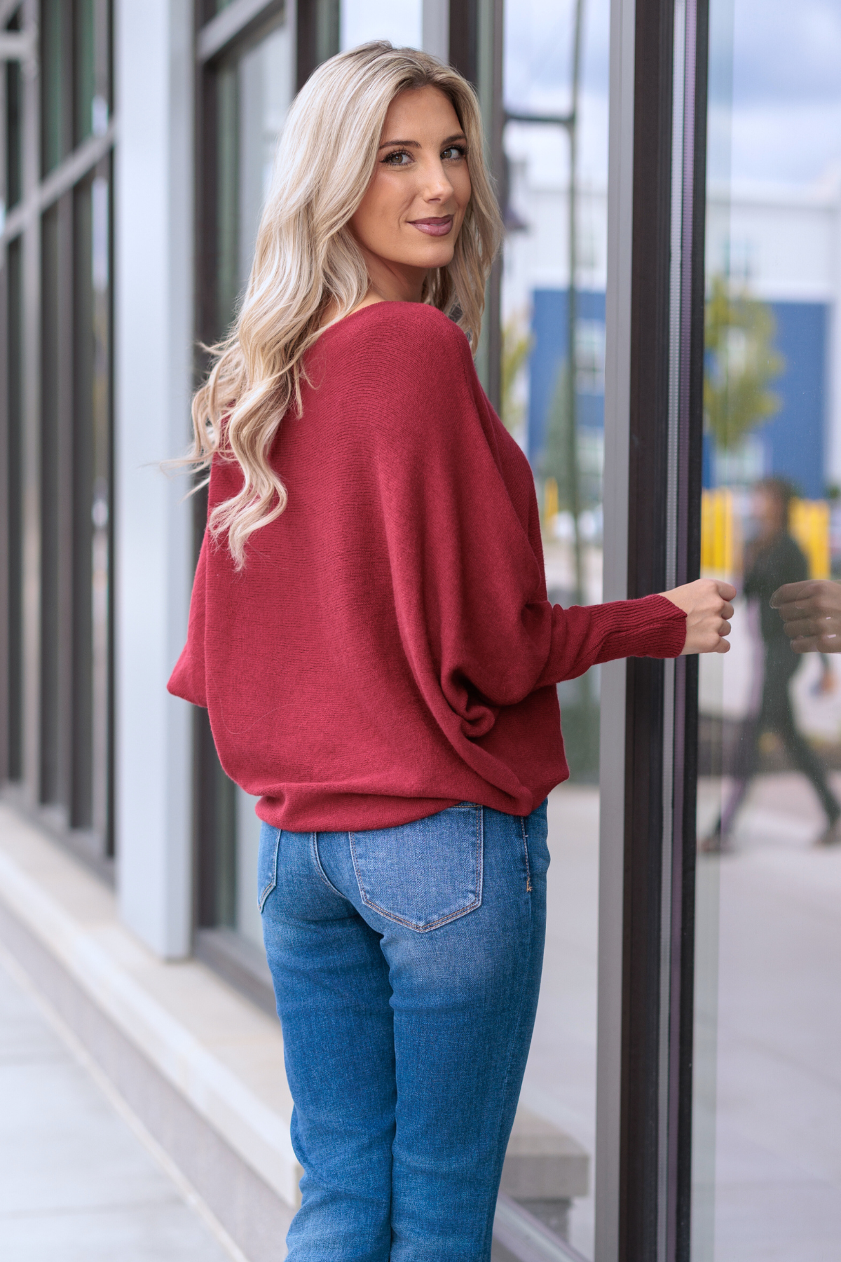 THE PERFECT CASHMERE BLEND SWEATER, Bordeaux   (IN STOCK!)