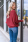 THE PERFECT CASHMERE BLEND SWEATER, Bordeaux   (IN STOCK!)