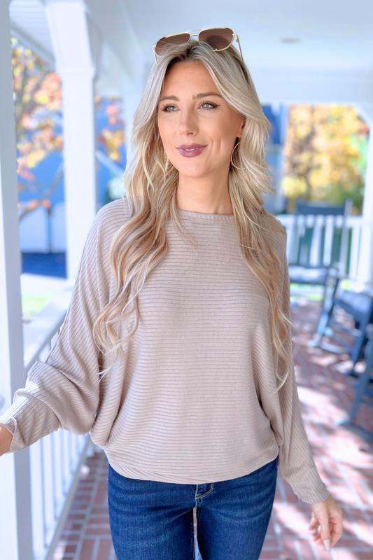 Kristen's New Favorite Dolman, Ash Mocha   (SHIPS IN 1-2 WEEKS)
