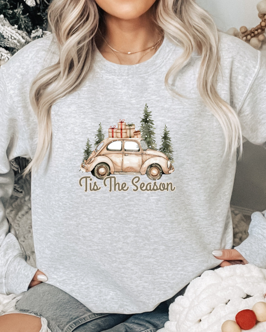 Vintage Beige Truck, Tis The Season, Super Soft Sweatshirt