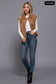 Active USA - Notched Collar Soft Felt Zip Up Vest