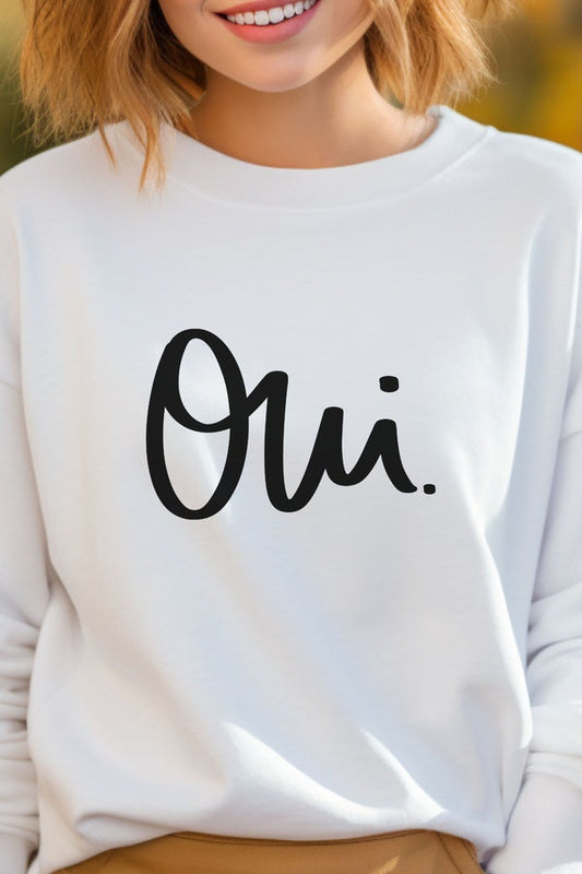 Oui Sweatshirt, Super Soft, Charcoal or White
