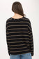 Blu Pepper - STRIPE LONG SLEEVE DROP SHOULDER KNIT TOP (PRE-ORDER)