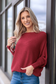THE PERFECT CASHMERE BLEND SWEATER, Bordeaux   (IN STOCK!)