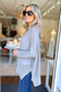 ADORA - Loose Fit V-Neck Boyfriend Sweater, Charcoal Grey