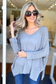 ADORA - Loose Fit V-Neck Boyfriend Sweater, Charcoal Grey