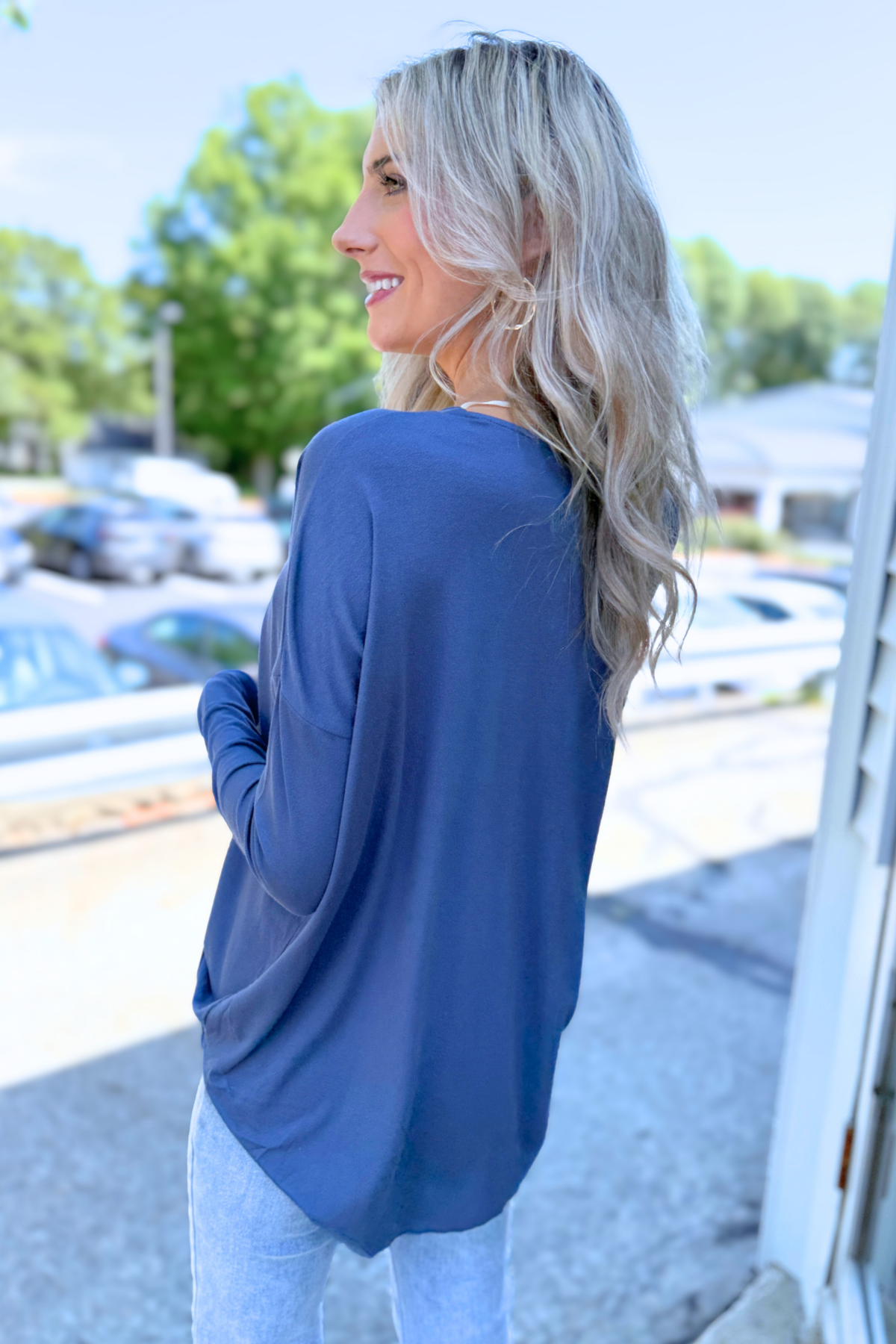 HYFVE - Draped Long Sleeve Surplice Top