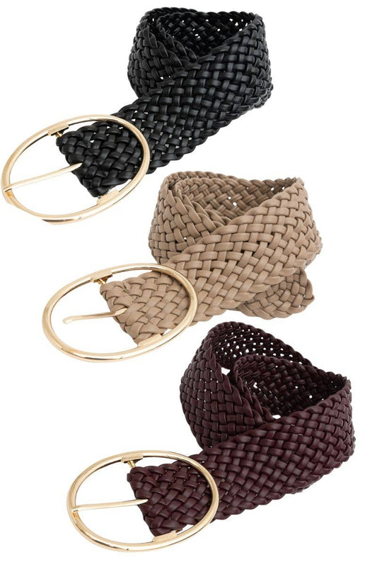 Leto Accessories - Wide Braided Belt – Great for Dresses & Casual Outfits
