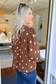Blu Pepper - FLORAL SCALLOP TRIM LONG SLEEVE HALF BUTTON TOP