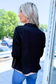 MOA COLLECTION - Casual Open Front Draped Solid Blazer Jacket, Black