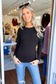 Pure Comfort Viscose Ribbed Long Sleeve Top, Black (SHIPS IN 2-3 WEEKS)