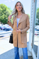 Active Basic | Active USA - Long Sleeve Front Two Zipper Detail Faux Suede Long Jacket