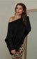LÉA & LUC - ASYMETRICAL CASHMERE BLEND SWEATER (SHIPS IN 3-4 WEEKS)