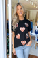 Football Patch Graphic Top, Black