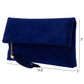 JNBFASHION.COM - Faux Micro Suede Foldover Clutch