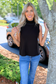 Active Basic | Active USA - Sleeveless Turtle Neck Soft Knit Top, Black (Ships in 1 week)