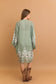 Leto Accessories - Embroidered Floral Vine Lightweight Kimono - Bell Sleeves