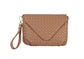 HR CORP - Ecostitch woven envelope clutch crossbody bag