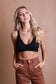 Leto Accessories -  Lace Racerback Bralette - Romantic/Whimsical Design