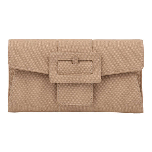 JNBFASHION.COM - Synthetic Leather Belted Envelope Clutch