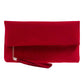 JNBFASHION.COM - Faux Micro Suede Foldover Clutch