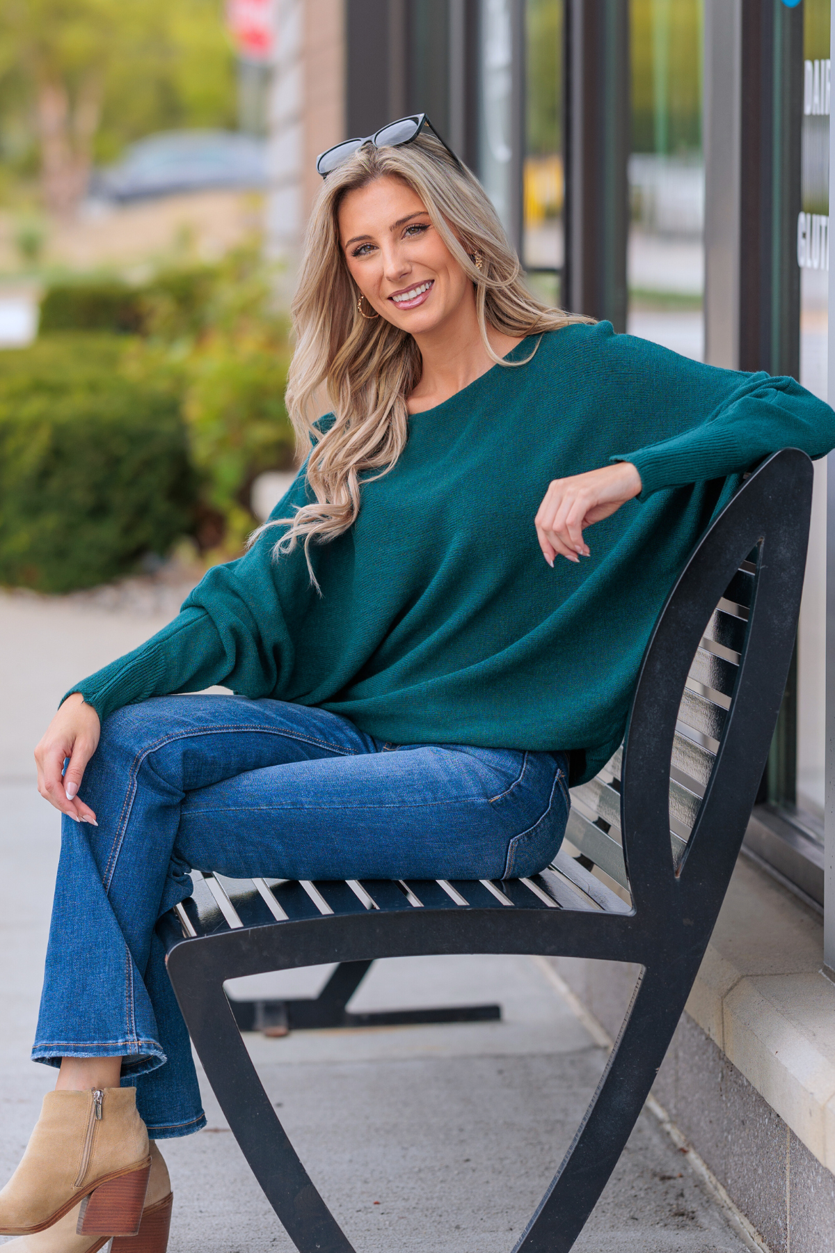THE PERFECT CASHMERE BLEND SWEATER, Dk Green (IN STOCK!)