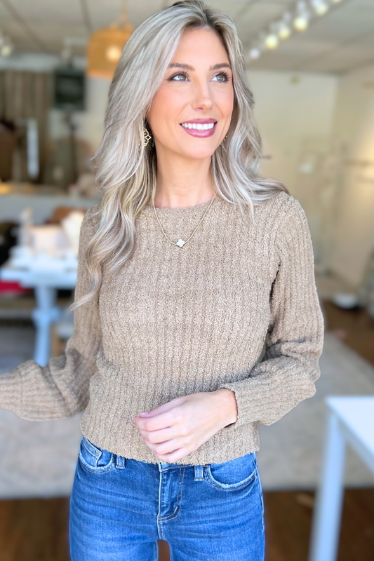 42 - Long Sleeve Crew Neck Cozy Sweater
