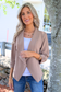 MOA COLLECTION - Casual Open Front Draped Solid Blazer Jacket, Black