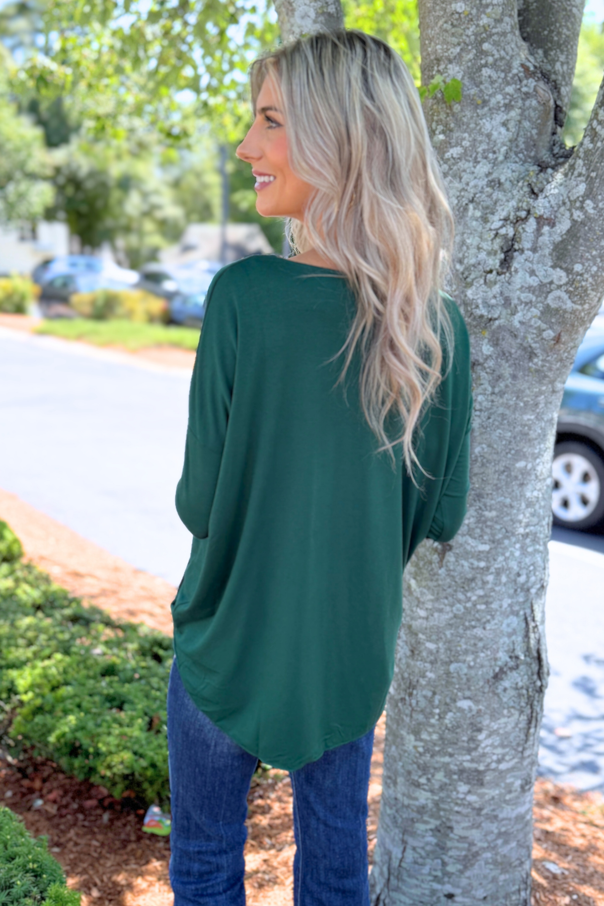 HYFVE - Draped Long Sleeve Surplice Top