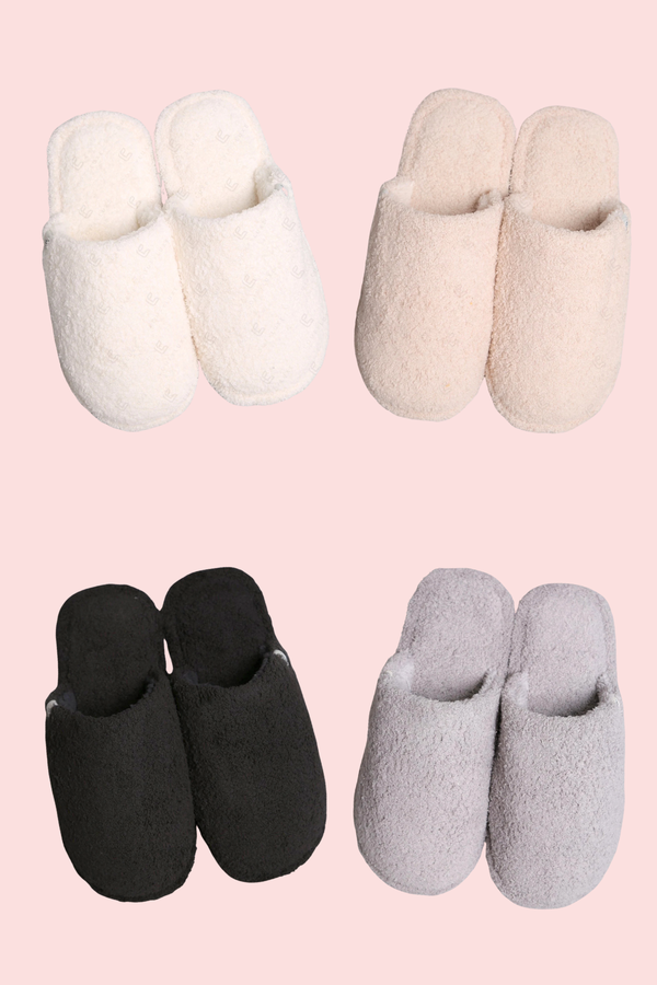 Comfy Luxe, Slippers, OG Solid Closed Toe, Multiple Colors (SHIPS IN 1-2 WEEKS)
