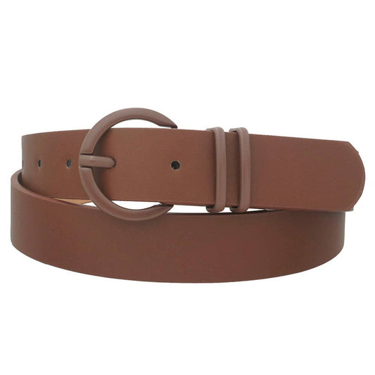 anbfashion - COLOR COATED CIRCLE LOOP BUCKLE BELT IW-28898