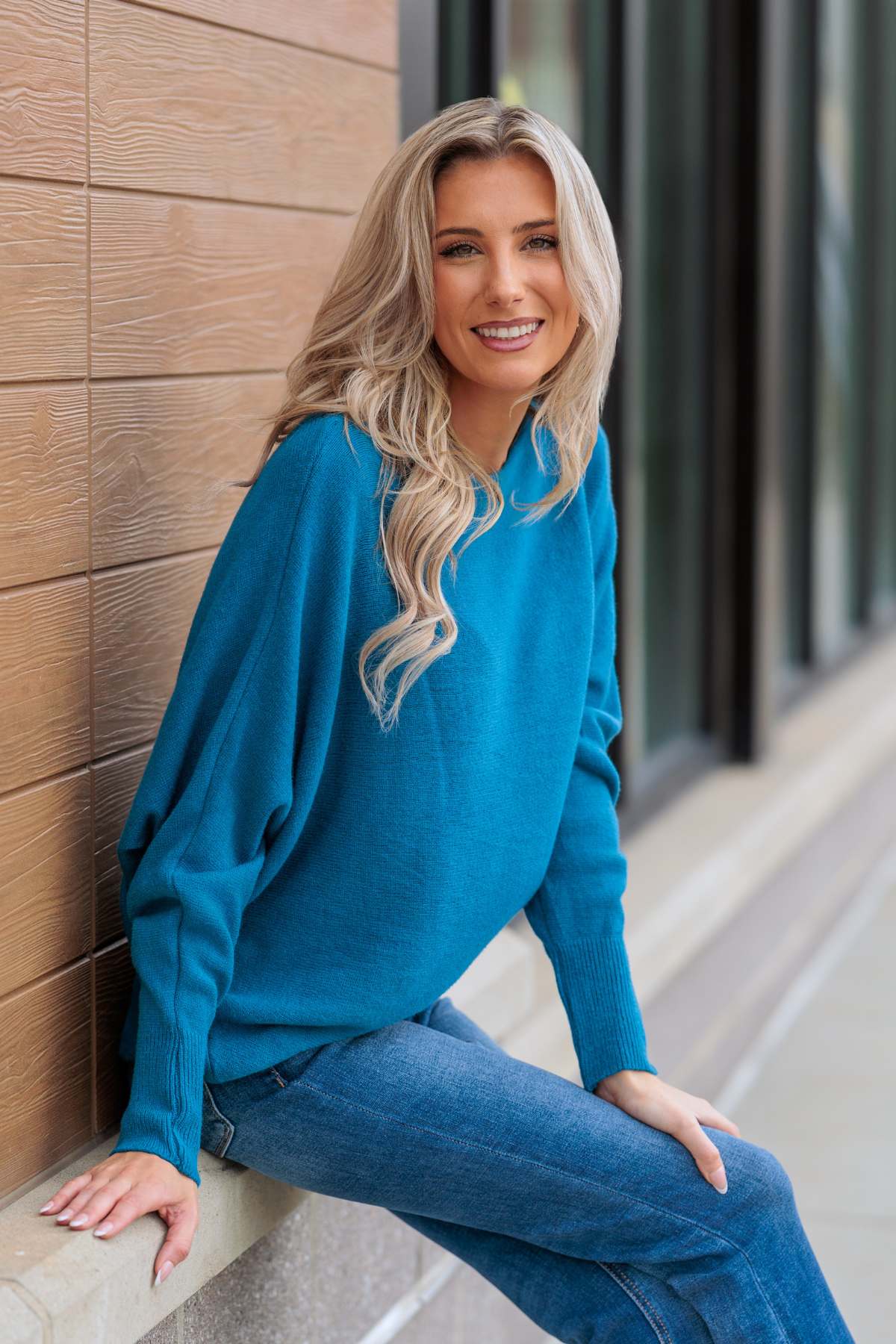 THE PERFECT CASHMERE BLEND SWEATER, Duck Blue (IN STOCK!)