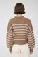 Blu Pepper - STRIPE MOCK NECK DROP SHOULDER KNIT SWEATER