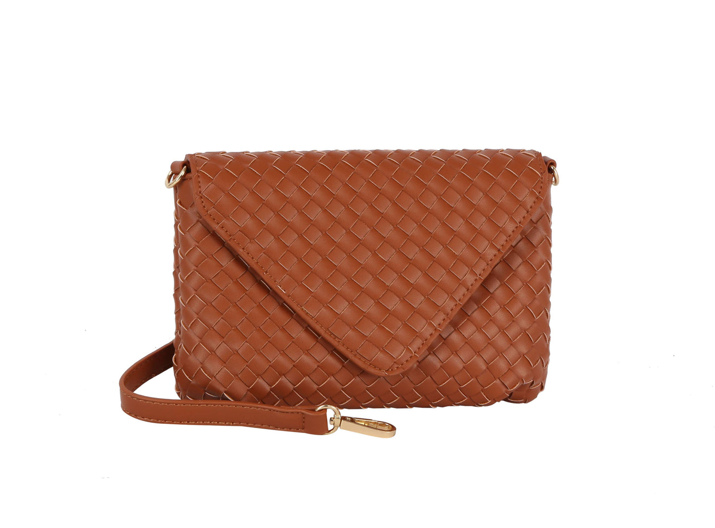HR CORP - Ecostitch woven envelope clutch crossbody bag